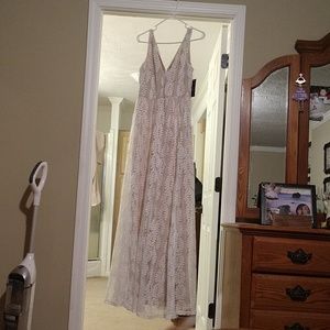 White LuLus Lace Maxi Dress